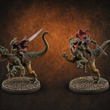 Raptor Riding Kobold Beast Riders Miniature for Dungeons and Dragons, Pathfinder or other TTRPGs