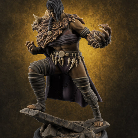 Fur Rippling Stride Half Orc Warrior Miniature for Dungeons and Dragons, Pathfinder or other TTRPGs
