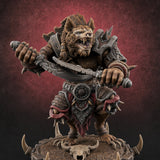 The Bloodhowl Gnolls I — painted concept preview (miniature supplied unpainted)