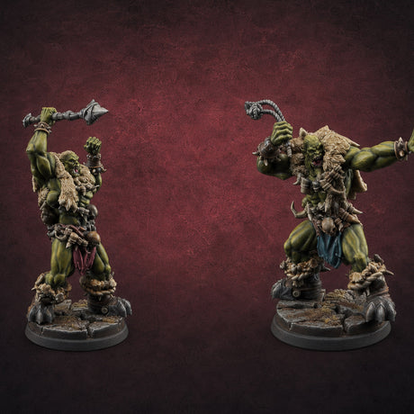 Triumphant Axed Orc Rangers Miniature for Dungeons and Dragons, Pathfinder or other TTRPGs