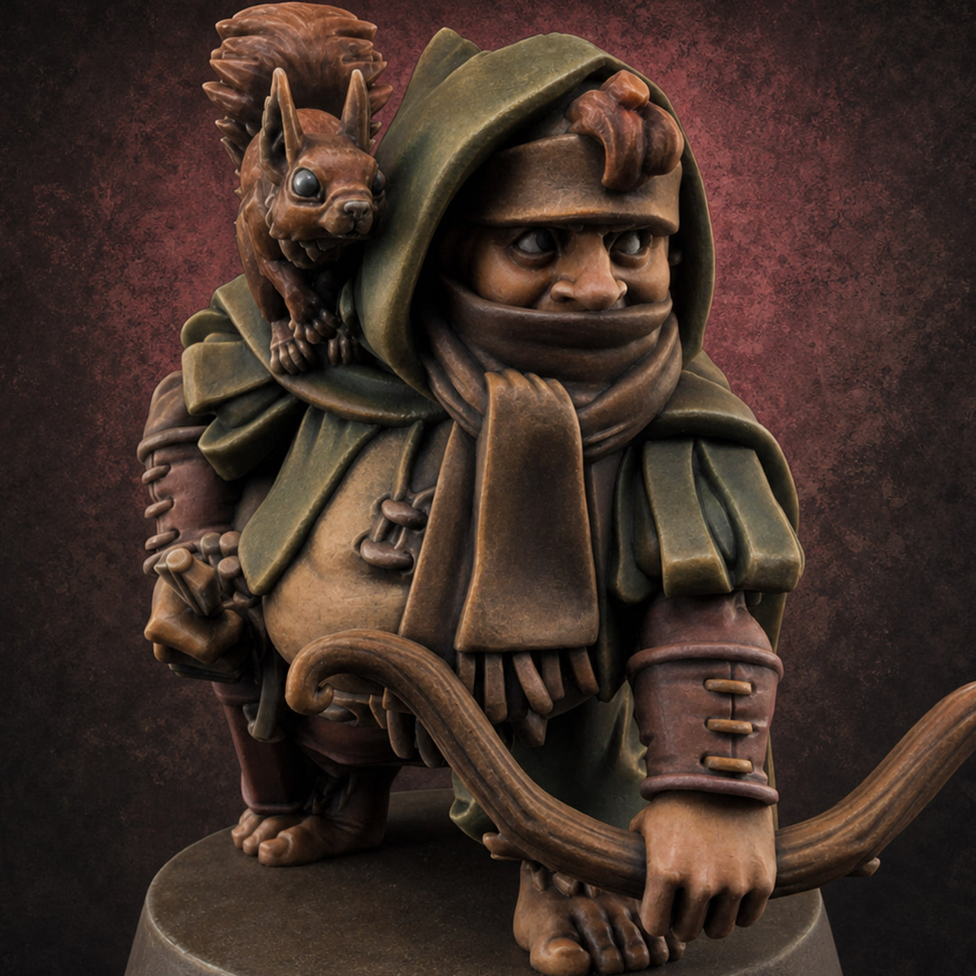 Bow Drawn Steady Halfling Archers C — painted concept preview (miniature supplied unpainted)