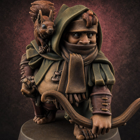 Bow Drawn Steady Halfling Archers C — painted concept preview (miniature supplied unpainted)