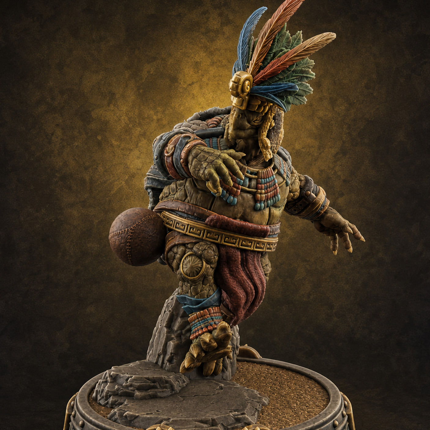 The Skull Shell Tribe D — painted concept preview (miniature supplied unpainted)