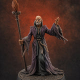 Grand Robed Human Wizard Miniature for Dungeons and Dragons, Pathfinder or other TTRPGs