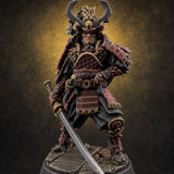 Armoured Horns High Commanding Shogun — painted concept preview (miniature supplied unpainted)