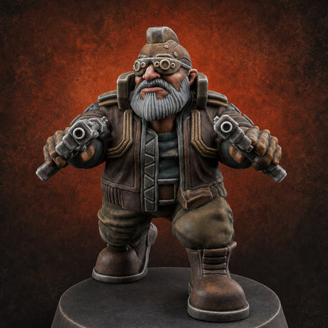 Trigger Happy Space Dwarf Thugs C — painted concept preview (miniature supplied unpainted)