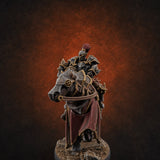 Ornate Saddle Towering Knight Rider E — painted concept preview (miniature supplied unpainted)