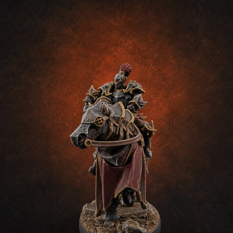 Ornate Saddle Towering Knight Rider E Miniature for Dungeons and Dragons, Pathfinder or other TTRPGs