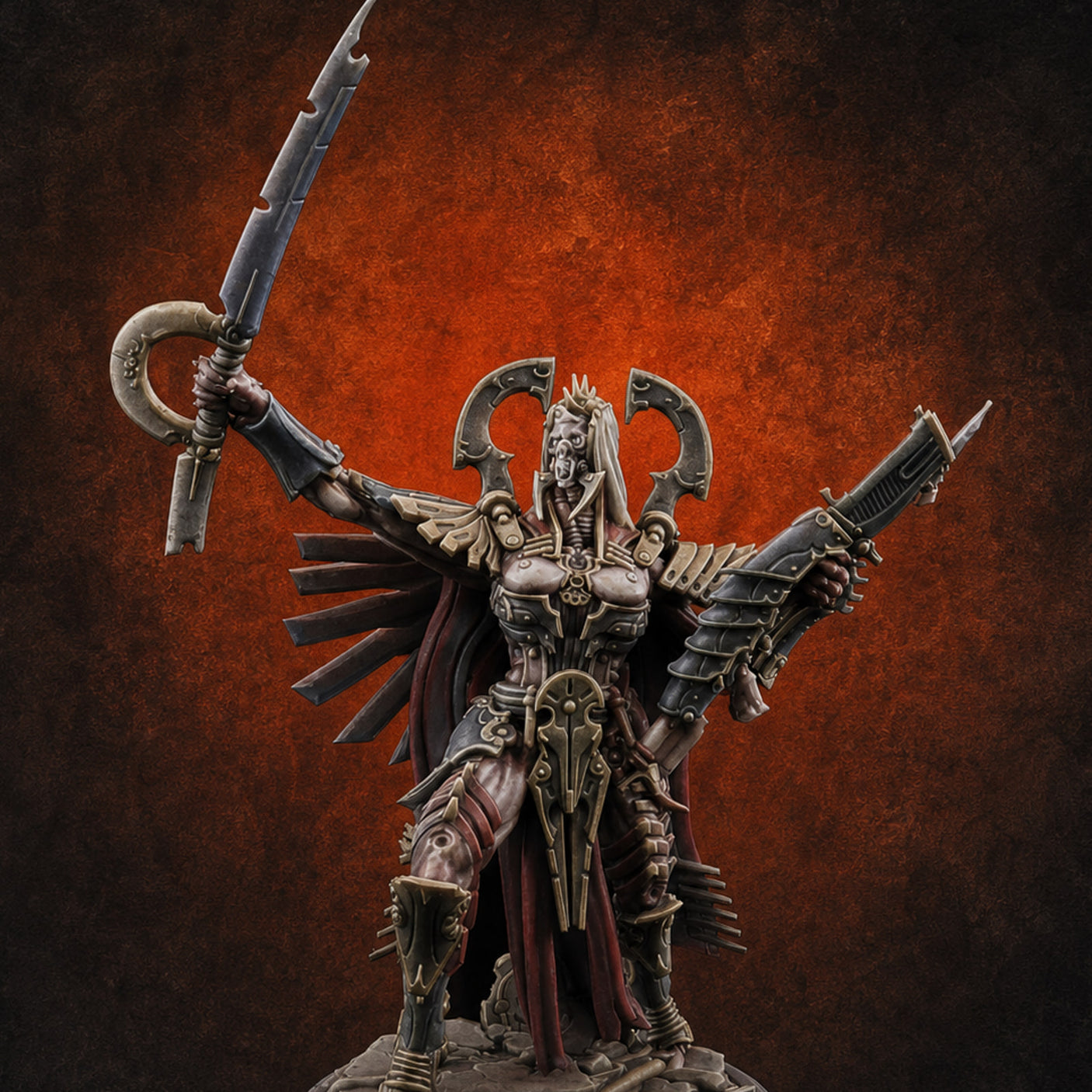 Arms Spread Corpse Fleet Commander Miniature for Dungeons and Dragons, Pathfinder or other TTRPGs