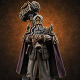 Shouldering Mighty Hammer Lord Miniature for Dungeons and Dragons, Pathfinder or other TTRPGs