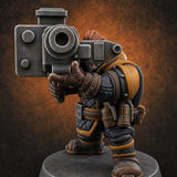 Both Barrels Blazing Space Dwarf Soldiers E — painted concept preview (miniature supplied unpainted)