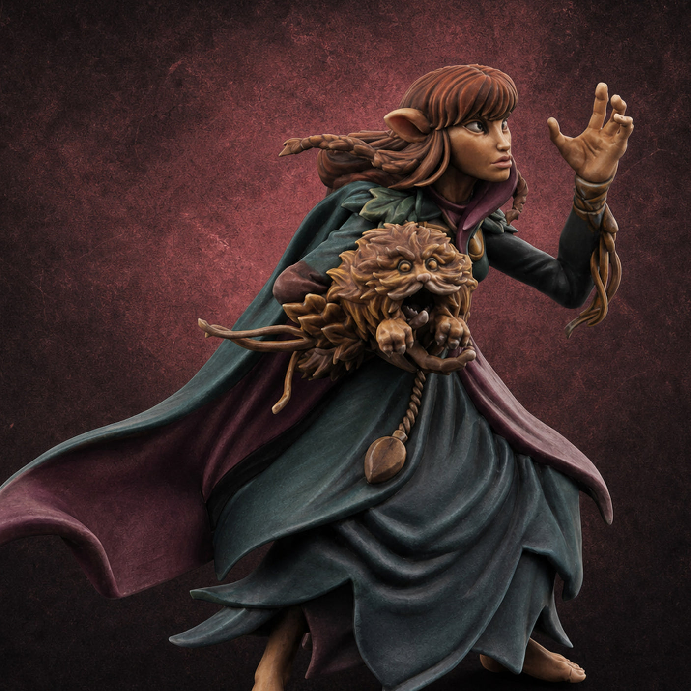 Dark Crystal Searching Adventurer — painted concept preview (miniature supplied unpainted)