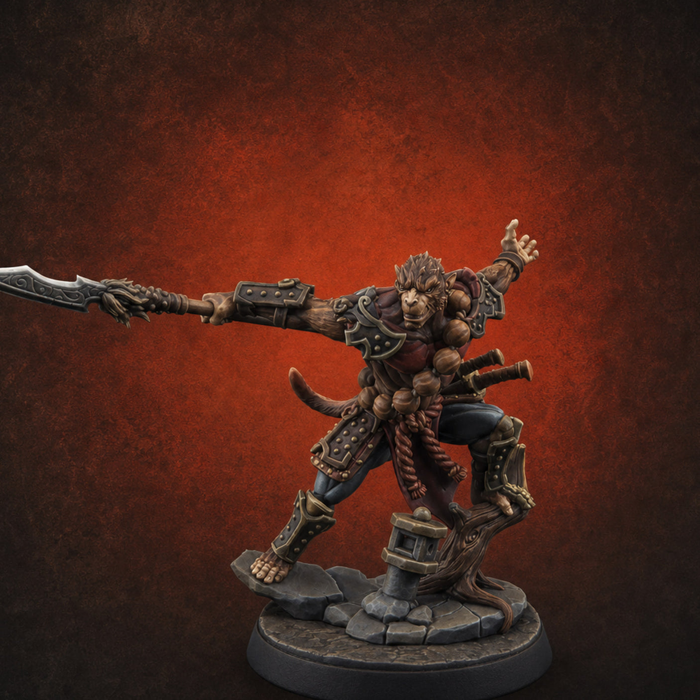 Arm Thrust Commanding Hadozee Warrior Miniature for Dungeons and Dragons, Pathfinder or other TTRPGs