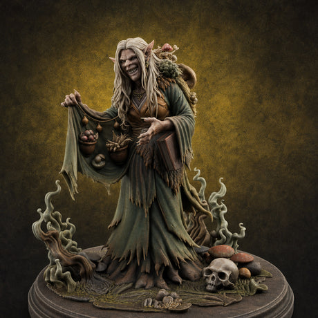 Cradling The Cursed Hag Miniature for Dungeons and Dragons, Pathfinder or other TTRPGs