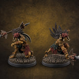 Aztec Inspired Spear Held High Hobgoblin Warrior — painted concept preview (miniature supplied unpainted)