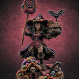 Grinning Candy Conjurer Enchantress Miniature for Dungeons and Dragons, Pathfinder or other TTRPGs