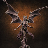 Wings Spread Wide Succubus Seductress Miniature for Dungeons and Dragons, Pathfinder or other TTRPGs