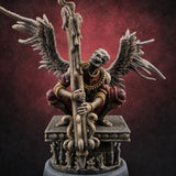 Staff Bearing Angel Priest B Miniature for Dungeons and Dragons, Pathfinder or other TTRPGs