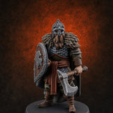Scale-Clad Axe-Wielding Northern Warrior B Miniature for Dungeons and Dragons, Pathfinder or other TTRPGs