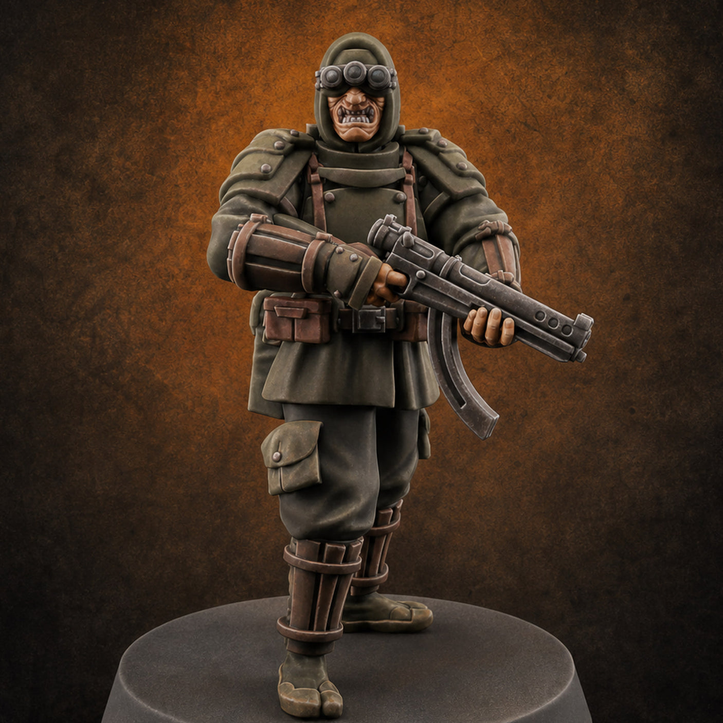 Weird War Japanese Ninja SMG Gunners A — painted concept preview (miniature supplied unpainted)