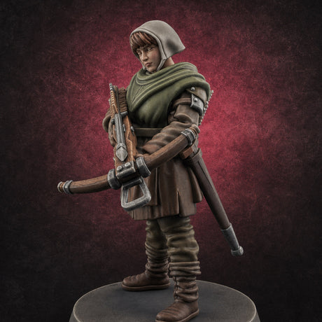 Shouldering The Load Human Crossbowwomen I — painted concept preview (miniature supplied unpainted)