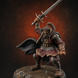 Downward Swinging Sword Fighter Miniature for Dungeons and Dragons, Pathfinder or other TTRPGs