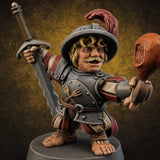 Swinging Low Halfling Greatsword Unit A Miniature for Dungeons and Dragons, Pathfinder or other TTRPGs