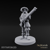 Musket Shouldered Dapper Human Musketeer Miniature for Dungeons and Dragons, Pathfinder or other TTRPGs