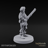 Musket Shouldered Dapper Human Musketeer Miniature for Dungeons and Dragons, Pathfinder or other TTRPGs