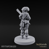 Musket Shouldered Dapper Human Musketeer Miniature for Dungeons and Dragons, Pathfinder or other TTRPGs