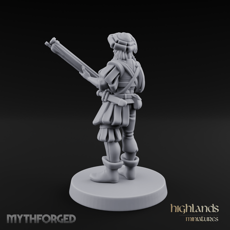 Musket Shouldered Dapper Human Musketeer Miniature for Dungeons and Dragons, Pathfinder or other TTRPGs