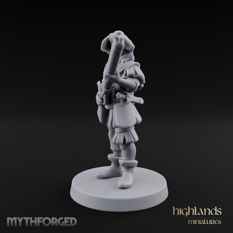 Musket Shouldered Dapper Human Musketeer Miniature for Dungeons and Dragons, Pathfinder or other TTRPGs