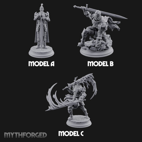 Trio Of Blades Animated Armor Knights Miniature for Dungeons and Dragons, Pathfinder or other TTRPGs
