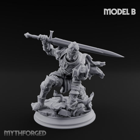 Trio Of Blades Animated Armor Knights B Miniature for Dungeons and Dragons, Pathfinder or other TTRPGs