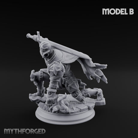 Trio Of Blades Animated Armor Knights B Miniature for Dungeons and Dragons, Pathfinder or other TTRPGs