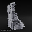 Arch-Collapsed Column-Stripped Gothic Tower Ruins Miniature for Dungeons and Dragons, Pathfinder or other TTRPGs