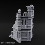 Arch-Collapsed Column-Stripped Gothic Tower Ruins Miniature for Dungeons and Dragons, Pathfinder or other TTRPGs