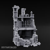 Arch-Collapsed Column-Stripped Gothic Tower Ruins Miniature for Dungeons and Dragons, Pathfinder or other TTRPGs