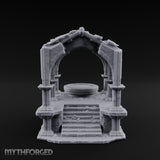 Arch-Framed Stair-Risen Shrine Altar Ruins Miniature for Dungeons and Dragons, Pathfinder or other TTRPGs