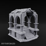 Arch-Framed Stair-Risen Shrine Altar Ruins Miniature for Dungeons and Dragons, Pathfinder or other TTRPGs