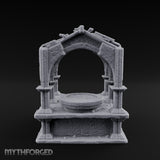 Arch-Framed Stair-Risen Shrine Altar Ruins Miniature for Dungeons and Dragons, Pathfinder or other TTRPGs