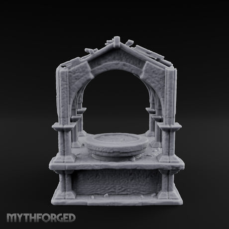 Arch-Framed Stair-Risen Shrine Altar Ruins Miniature for Dungeons and Dragons, Pathfinder or other TTRPGs