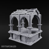 Arch-Framed Stair-Risen Shrine Altar Ruins Miniature for Dungeons and Dragons, Pathfinder or other TTRPGs