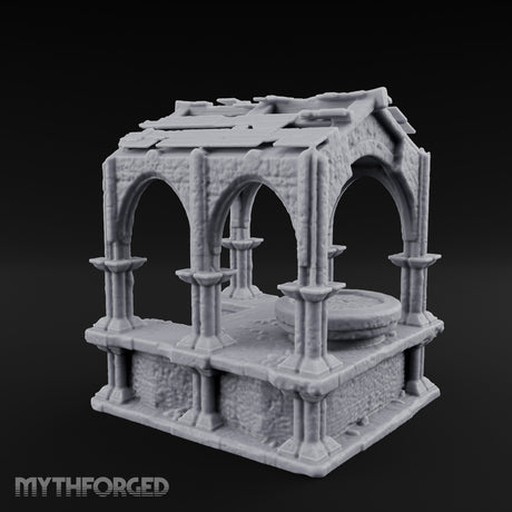 Arch-Framed Stair-Risen Shrine Altar Ruins Miniature for Dungeons and Dragons, Pathfinder or other TTRPGs