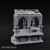 Arch-Framed Stair-Risen Shrine Altar Ruins Miniature for Dungeons and Dragons, Pathfinder or other TTRPGs