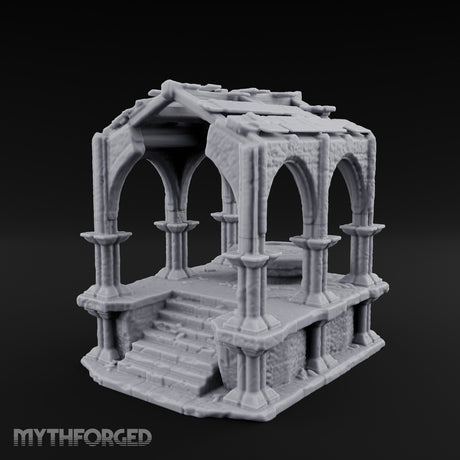 Arch-Framed Stair-Risen Shrine Altar Ruins Miniature for Dungeons and Dragons, Pathfinder or other TTRPGs