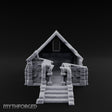 Arch-Shattered Stair-Fronted Stone Chapel Ruins Miniature for Dungeons and Dragons, Pathfinder or other TTRPGs