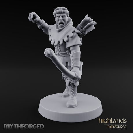 Miffed Human Archer Miniature for Dungeons and Dragons, Pathfinder or other TTRPGs