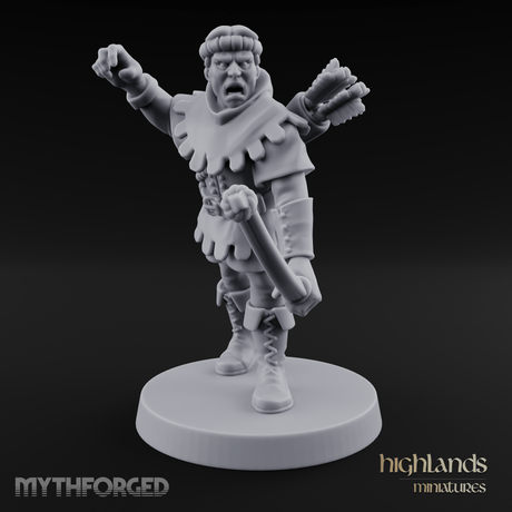 Miffed Human Archer Miniature for Dungeons and Dragons, Pathfinder or other TTRPGs