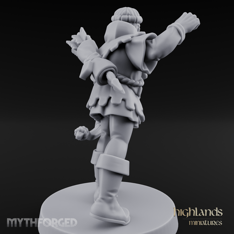 Miffed Human Archer Miniature for Dungeons and Dragons, Pathfinder or other TTRPGs